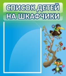 Стенд Список детей на шкафчики